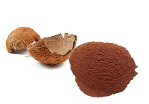 Coconut shell powder and coconut shells